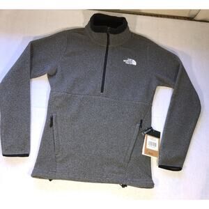 The North Face Lower Cliffs Black Heather Sweater Sustainable Womens Sz XS NEW